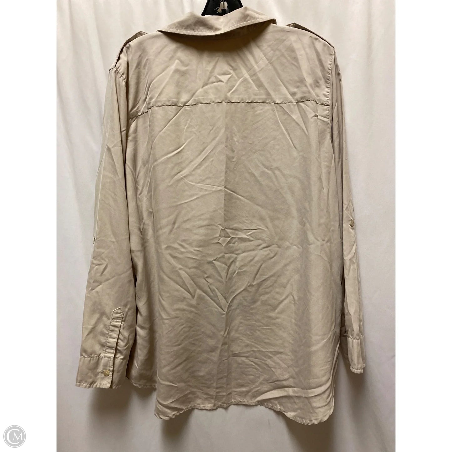 Top Long Sleeve By Chicos In Beige, Size: Xl