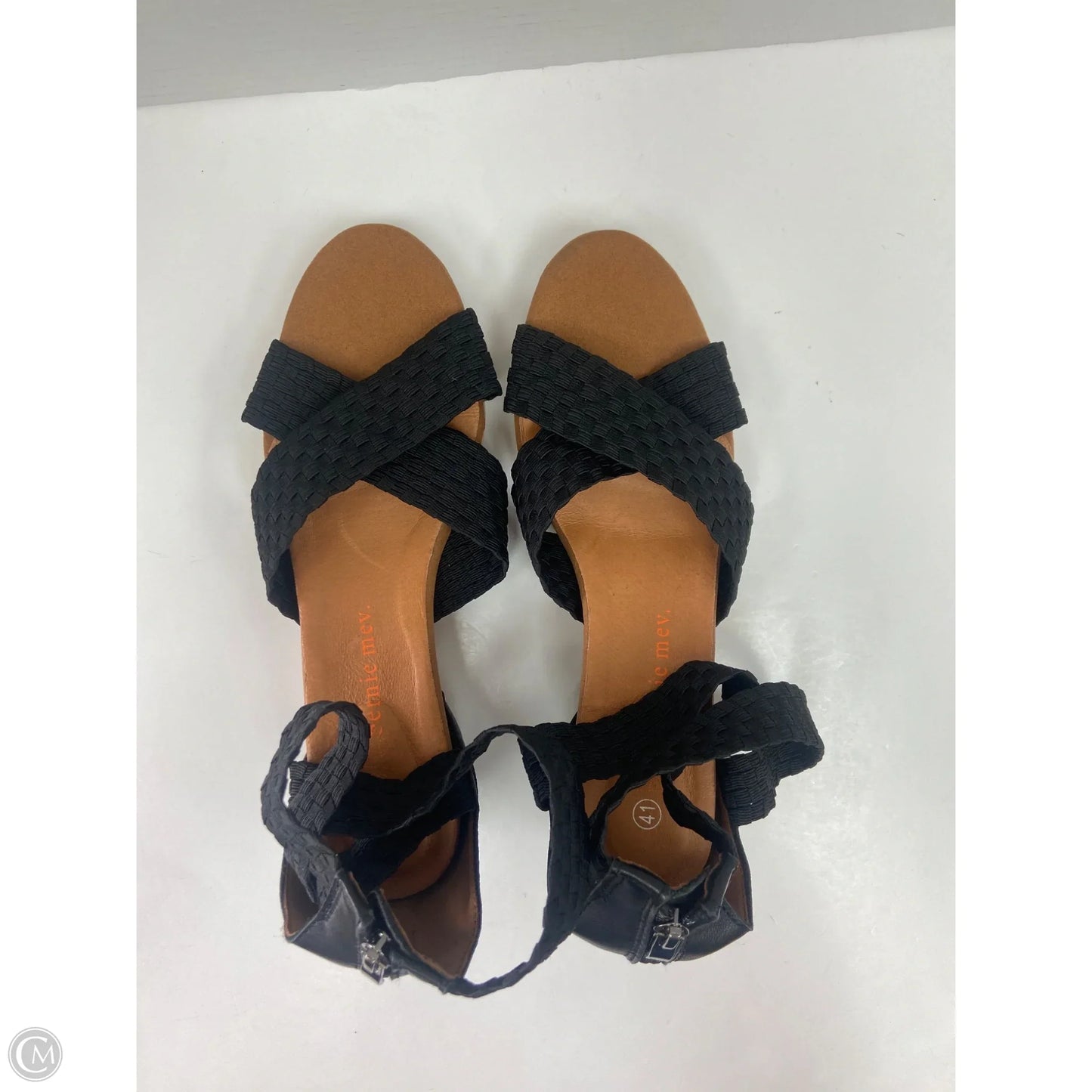 Sandals Heels Wedge By Bernie Mev In Black, Size: 10.5