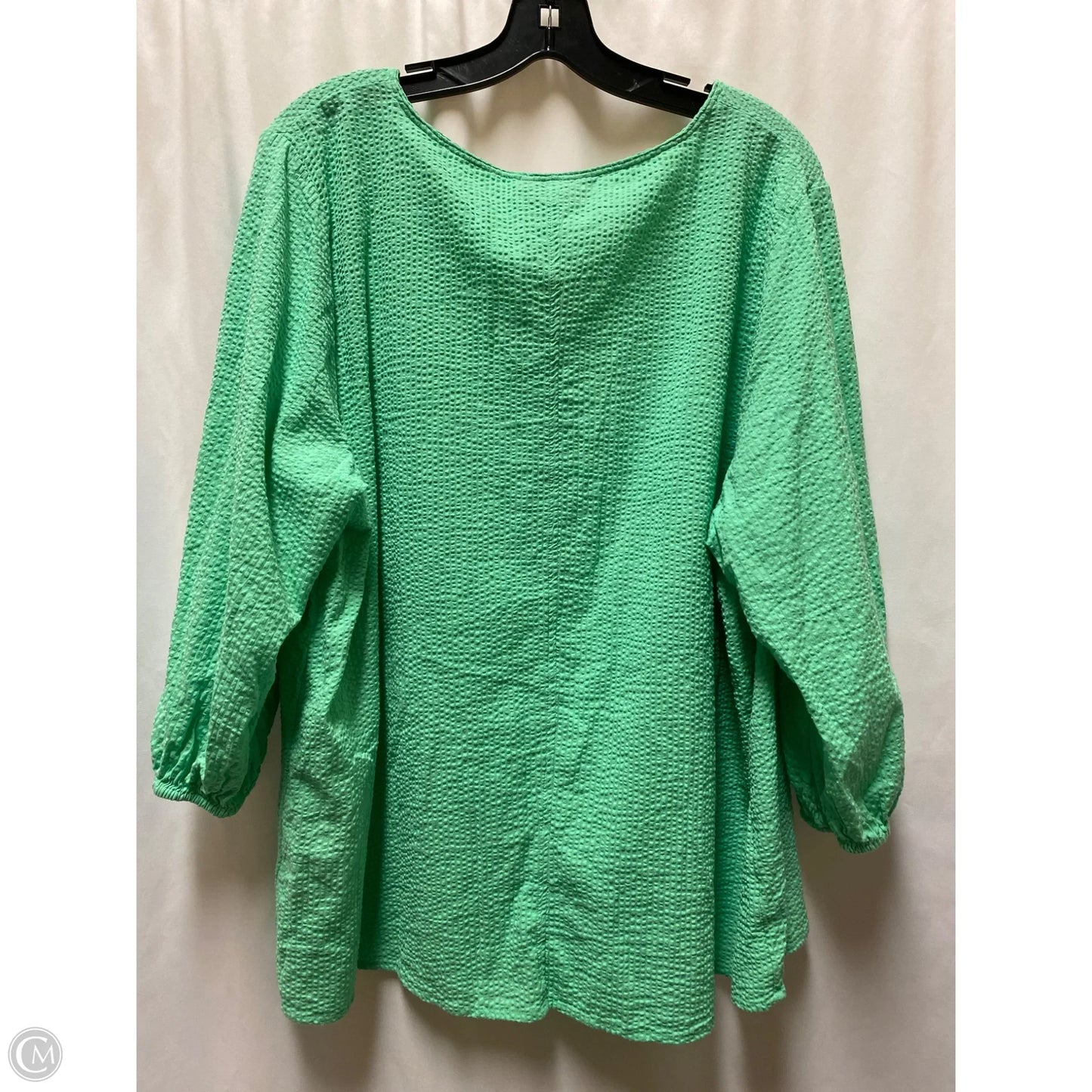 Top 3/4 Sleeve By Lane Bryant In Green, Size: 2x