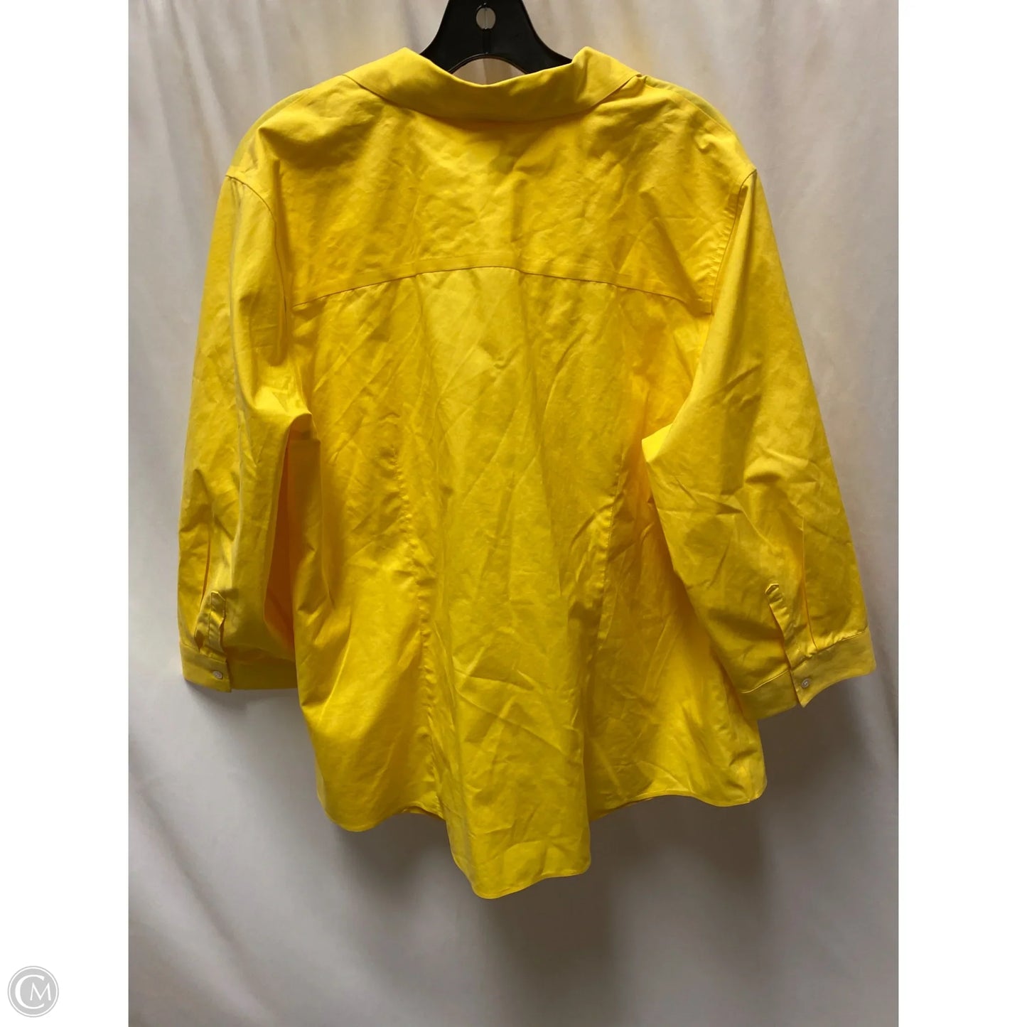 Top Long Sleeve By Talbots In Yellow, Size: 22