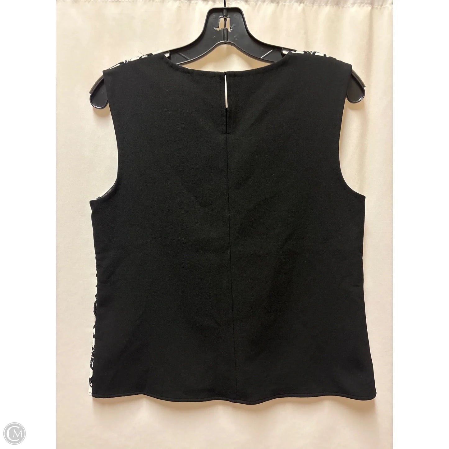 Top Sleeveless Designer By Diane Von Furstenberg In Black & White, Size: M
