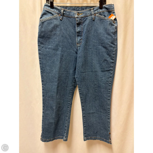 Jeans Cropped By Riders In Blue Denim, Size: 16