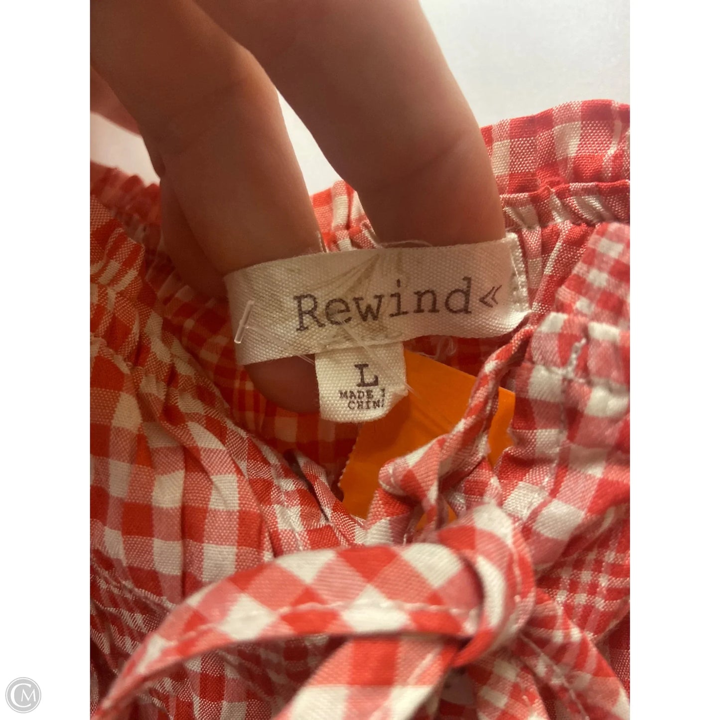Top Sleeveless By Rewind In Red & White, Size: L