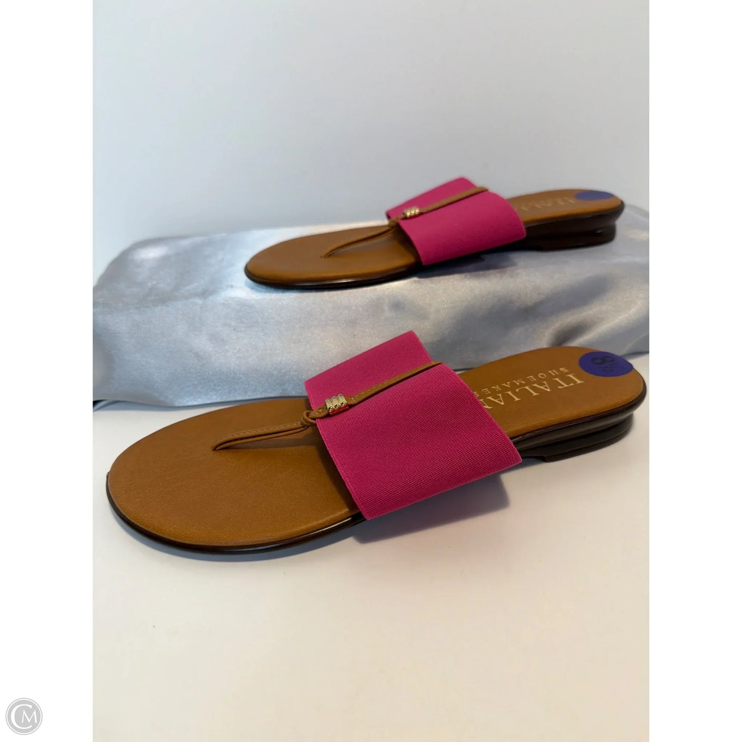 Sandals Flats By Italian Shoemakers In Pink, Size: 8.5