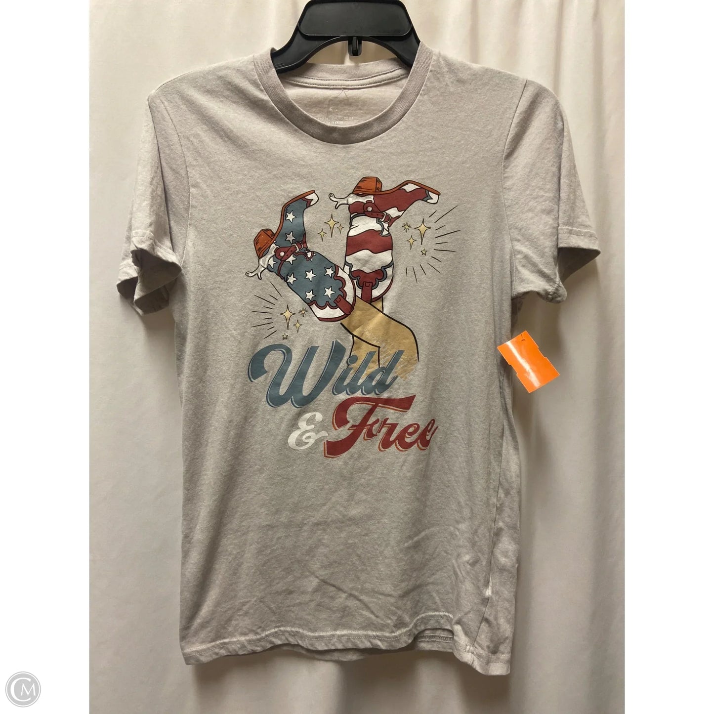 Top Short Sleeve By Clothes Mentor In Grey, Size: S
