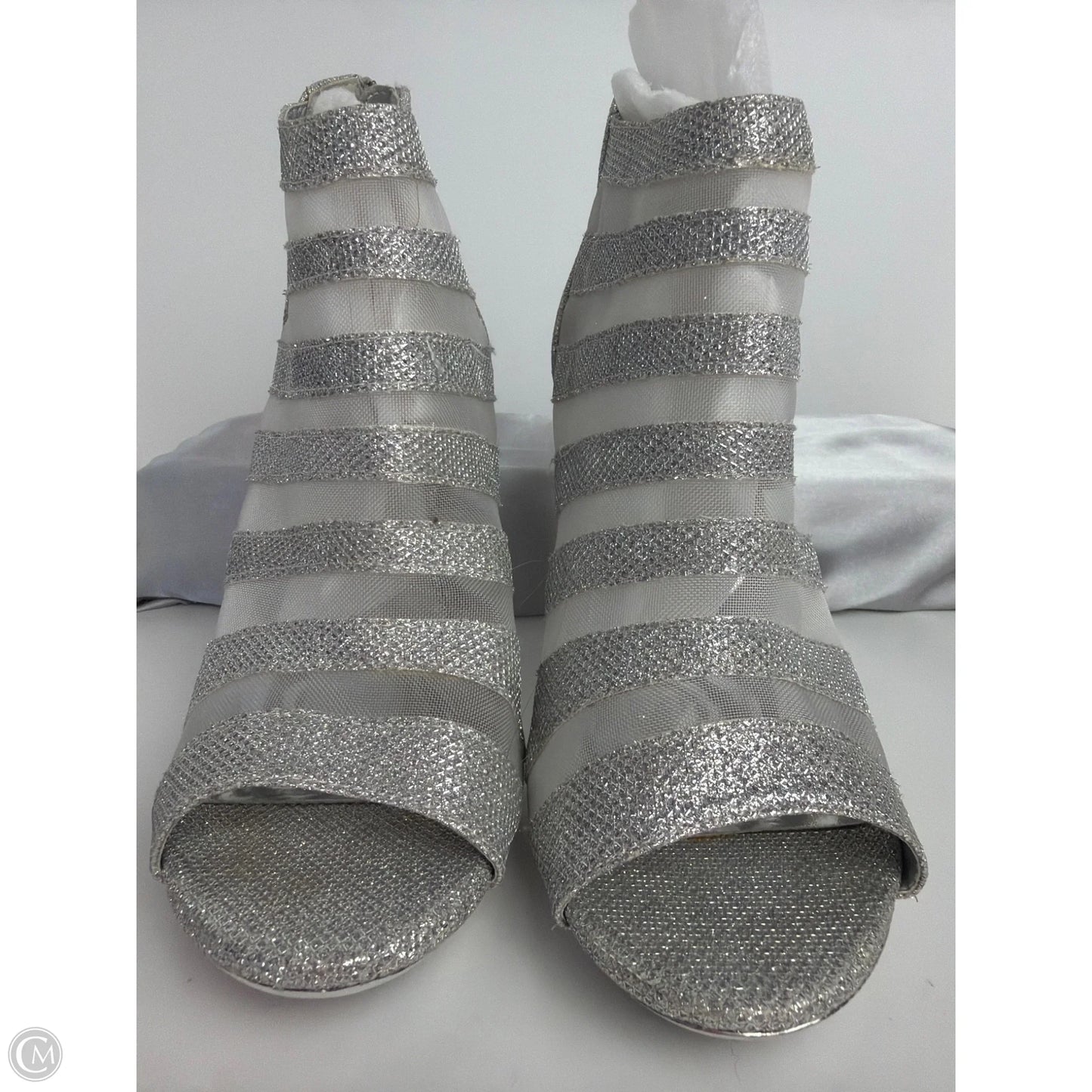 Shoes Heels Stiletto By Clothes Mentor In Silver, Size: 8