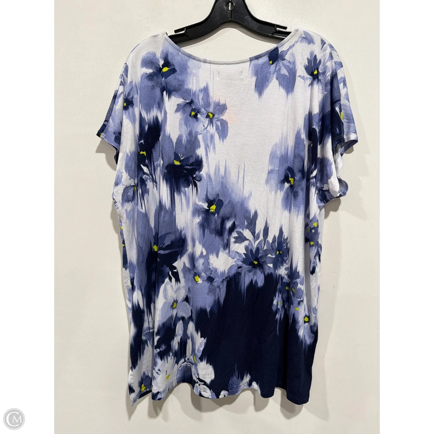 Top Short Sleeve By Simply Vera In Blue, Size: Xl