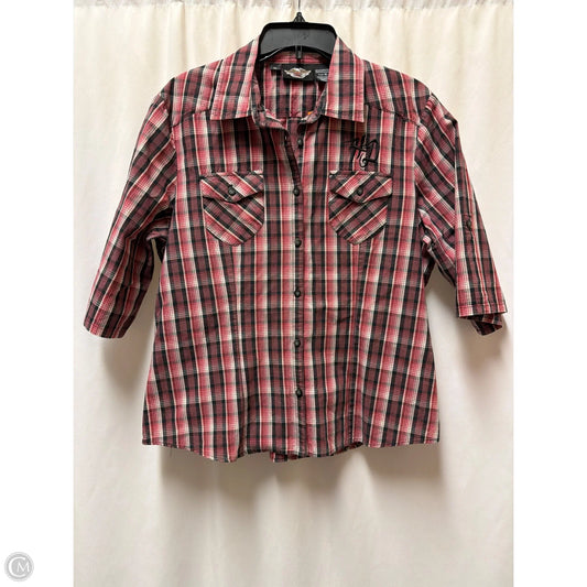 Top 3/4 Sleeve By Harley Davidson In Pink, Size: Xl