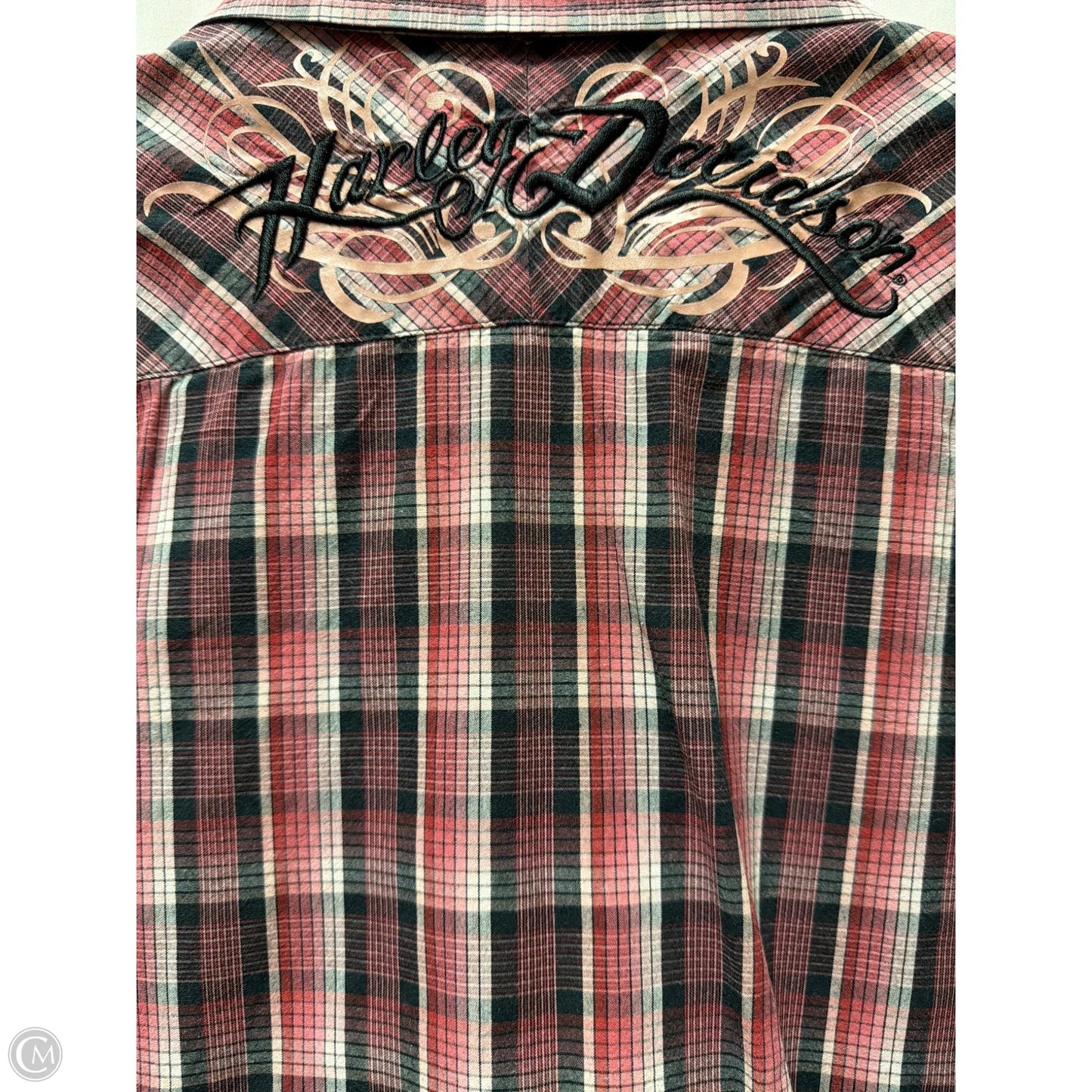 Top 3/4 Sleeve By Harley Davidson In Pink, Size: Xl