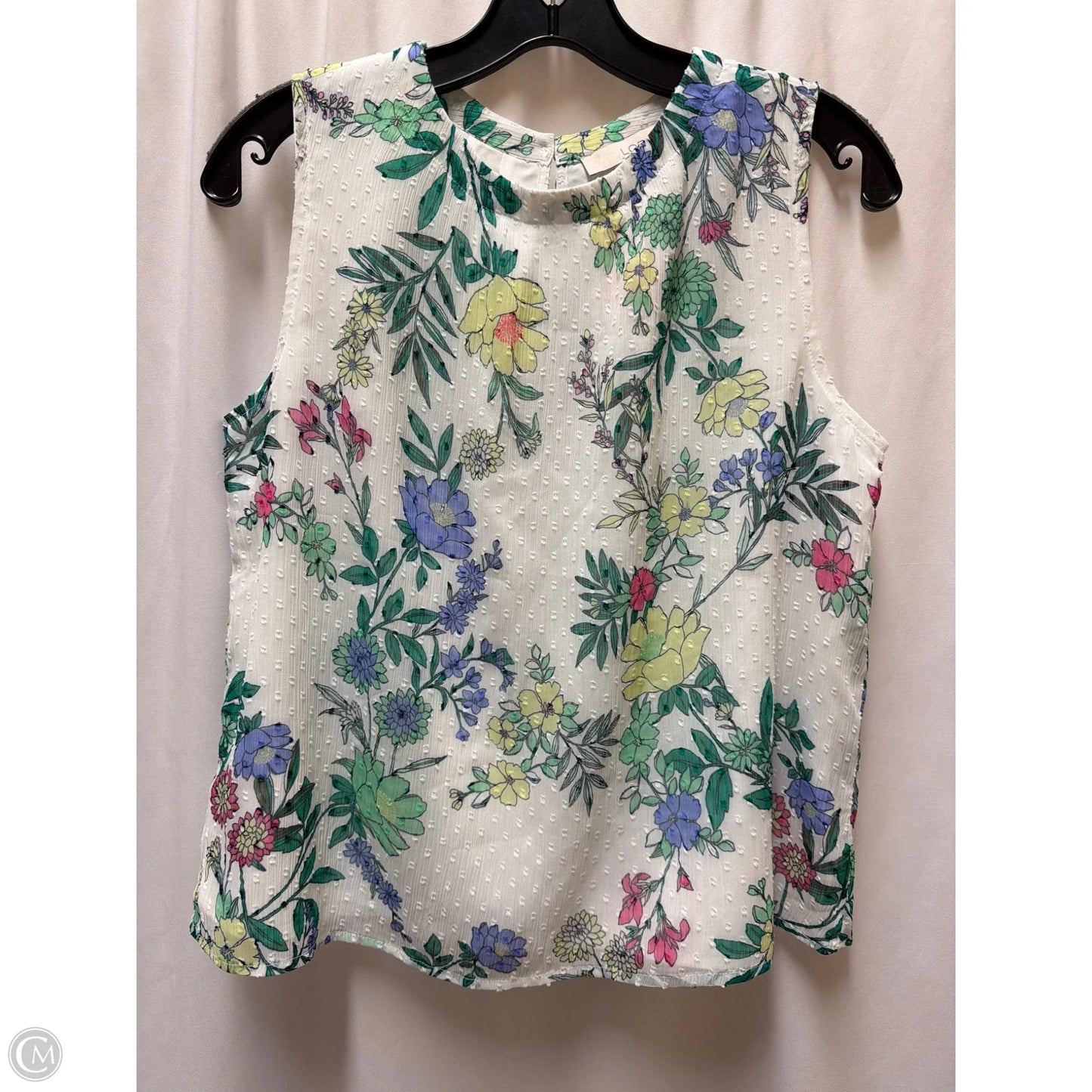 Top Sleeveless By Loft In White, Size: S