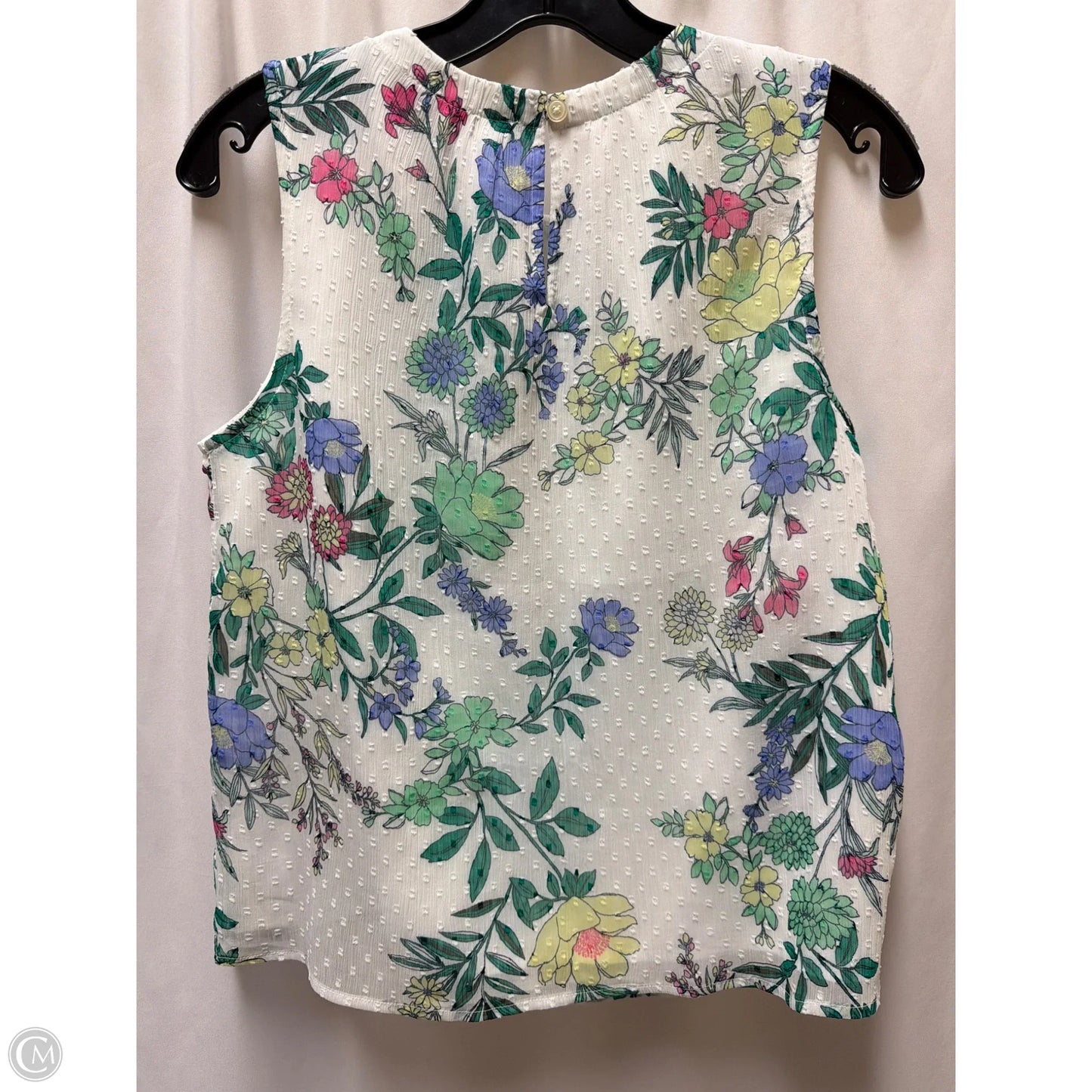 Top Sleeveless By Loft In White, Size: S