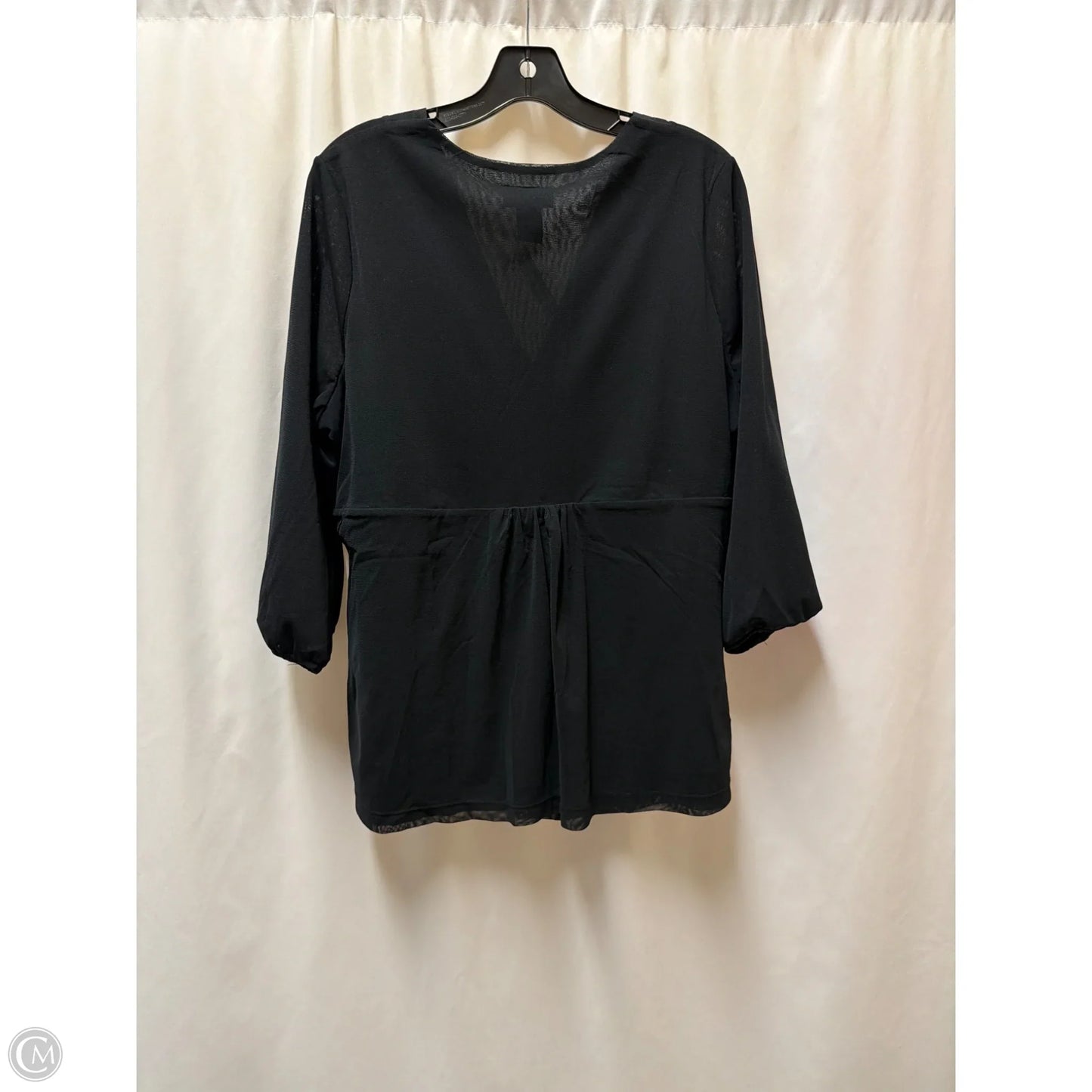 Top Long Sleeve By Lane Bryant In Black, Size: 1x