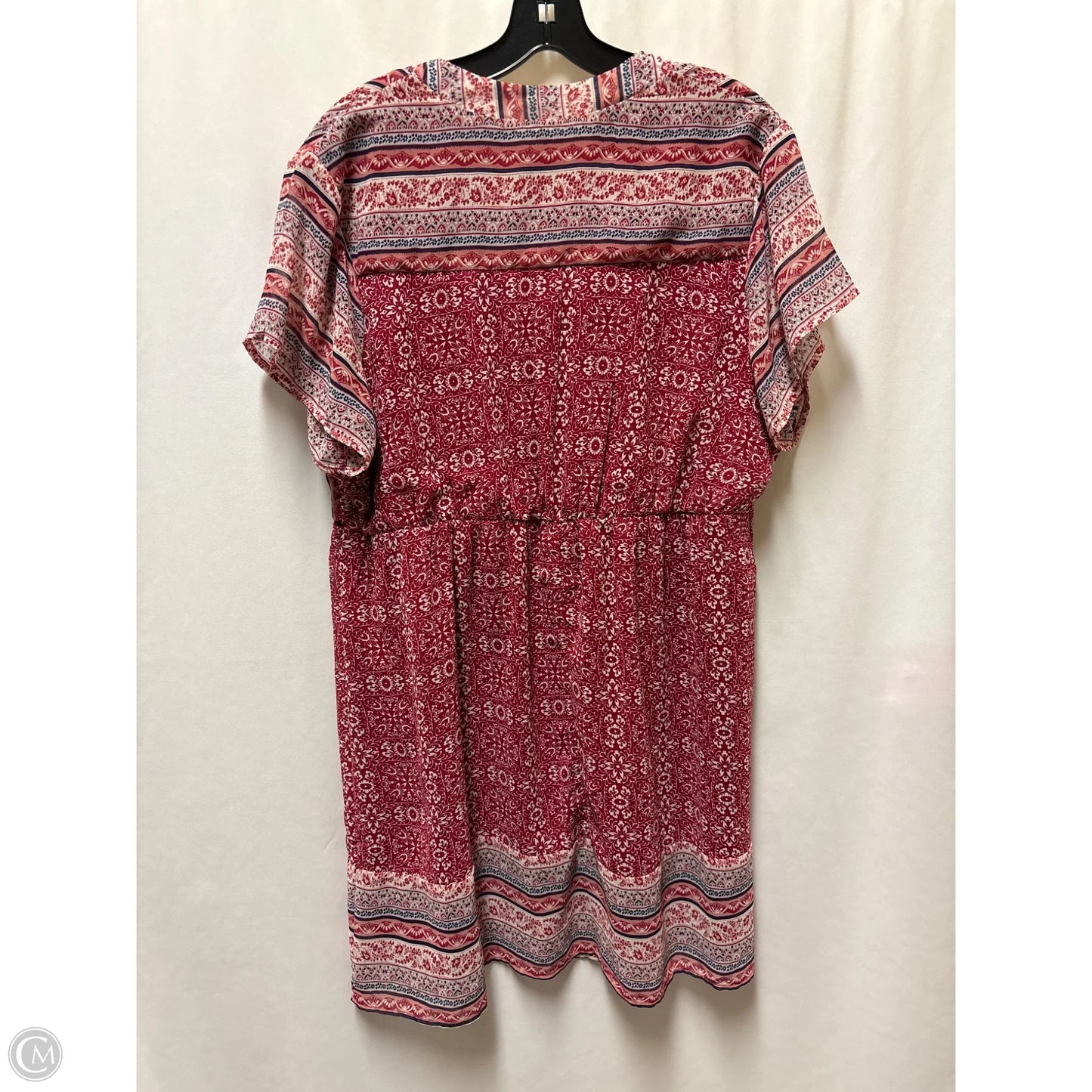 Dress Casual Midi By Knox Rose In Maroon, Size: Xl
