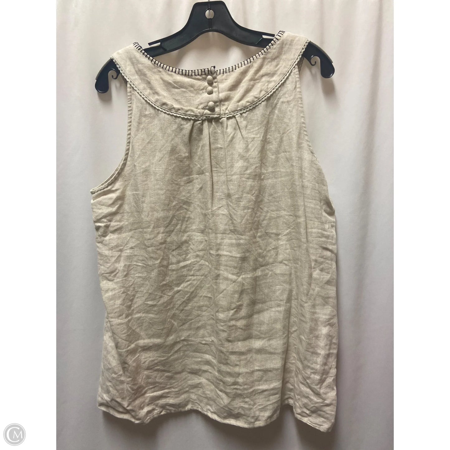 Top Sleeveless By Style And Company In Tan, Size: L