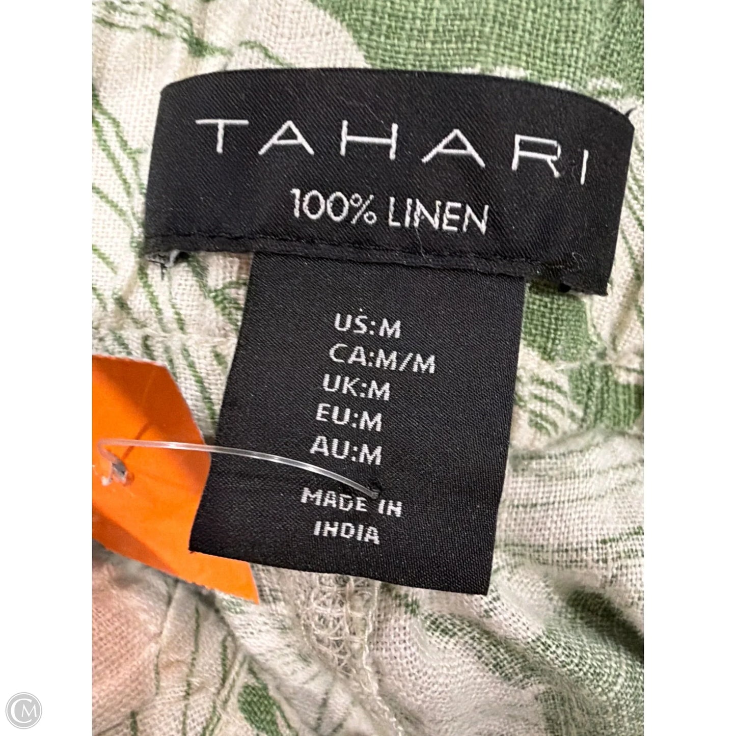 Pants Linen By Tahari In Green, Size: M
