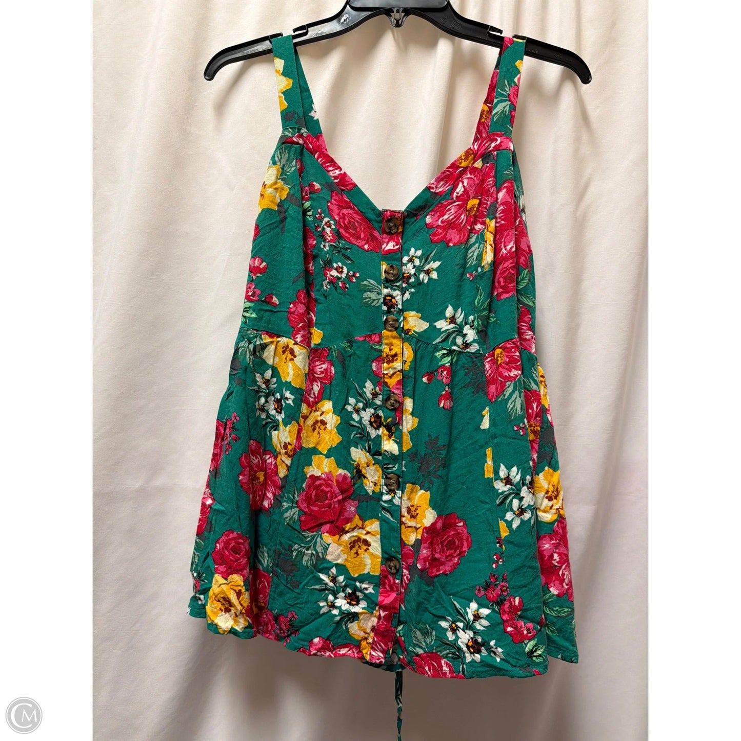 Top Sleeveless By Torrid In Green, Size: M