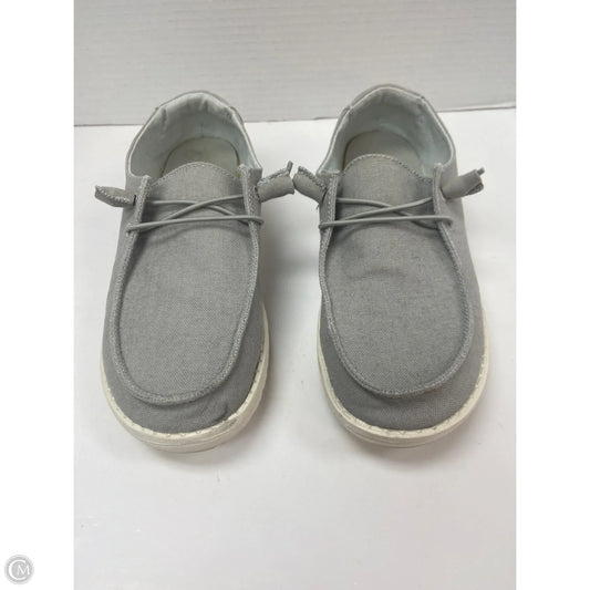 Shoes Flats By Hey Dude In Grey, Size: 7