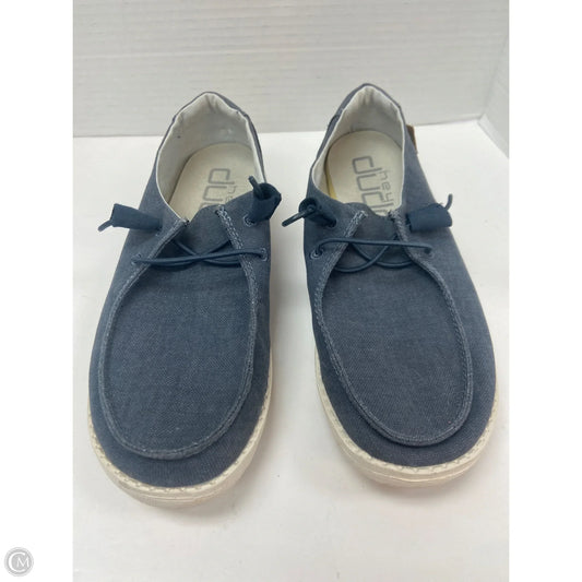 Shoes Flats By Hey Dude In Blue, Size: 7
