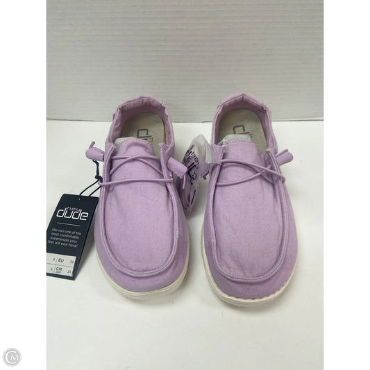 Shoes Flats By Hey Dude In Purple, Size: 8