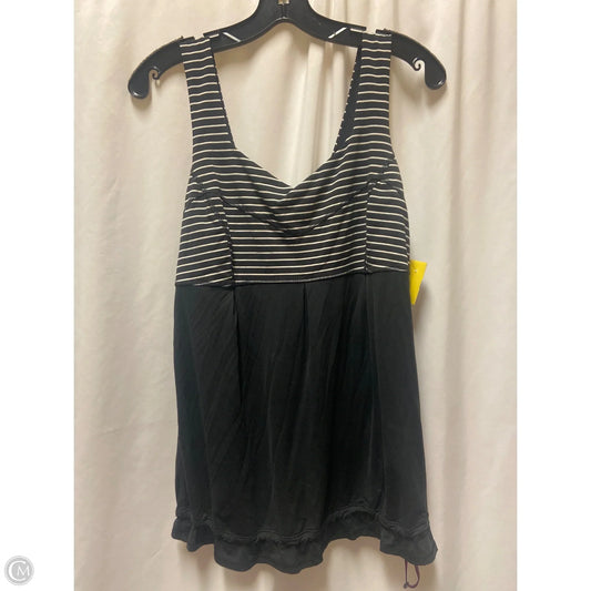 Athletic Tank Top By Lululemon In Black & White, Size: 12