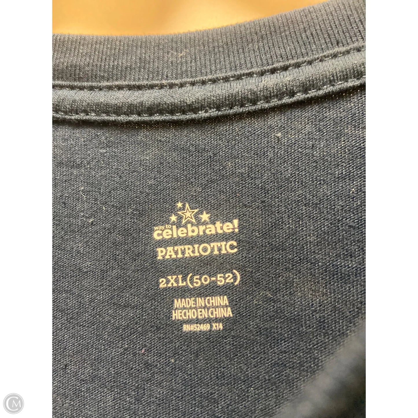 Top Short Sleeve By Clothes Mentor In Navy, Size: 2x