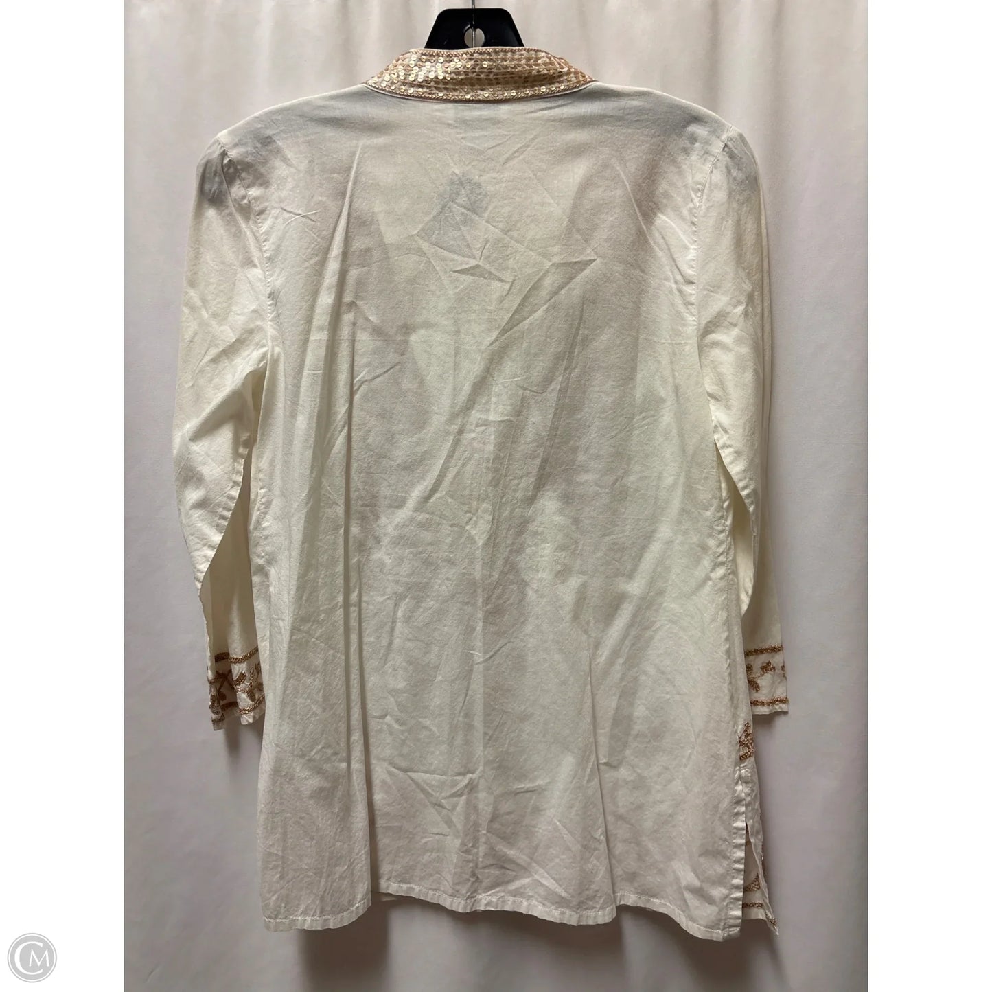 Top Long Sleeve By Charter Club In Gold, Size: Xs