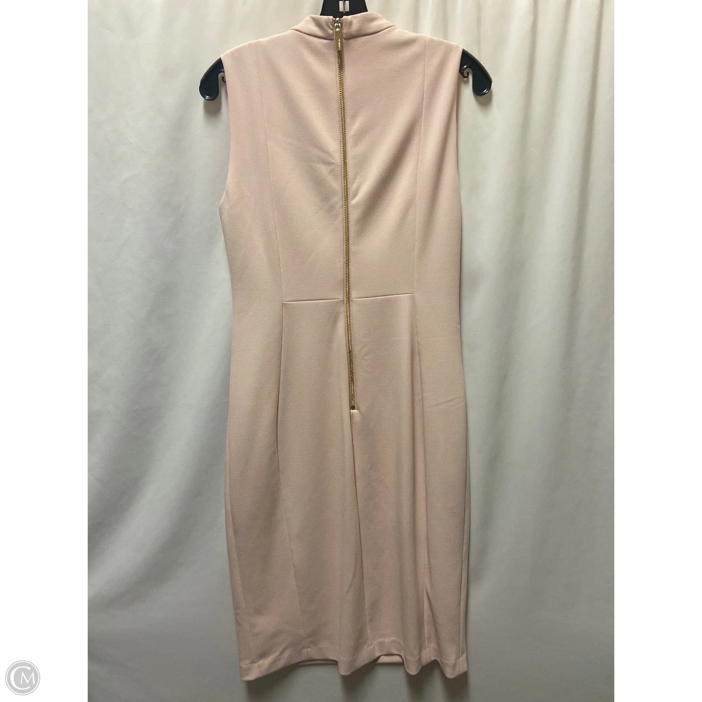 Dress Casual Midi By Calvin Klein In Pink, Size: M