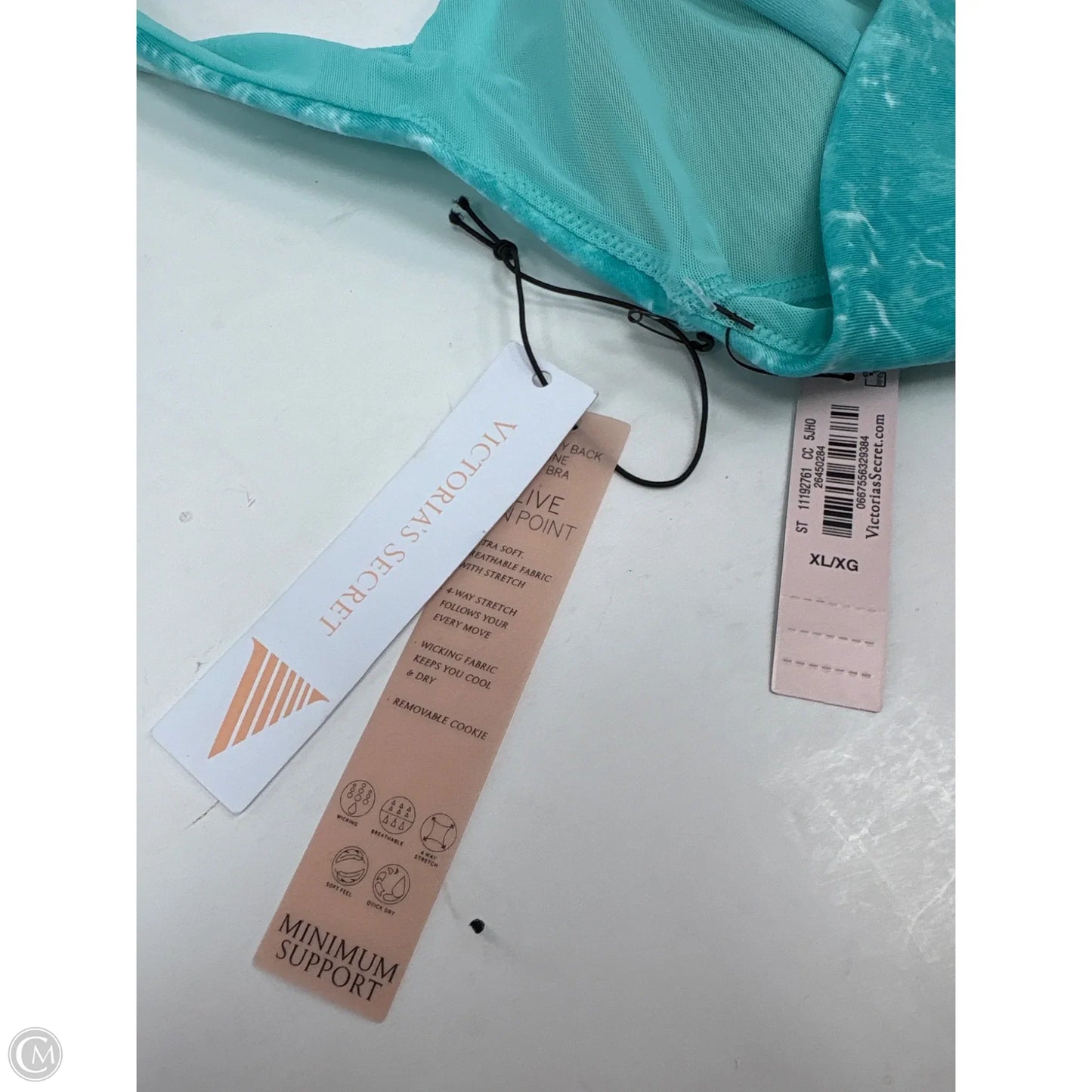 Athletic Bra By Victorias Secret In Aqua, Size: Xl