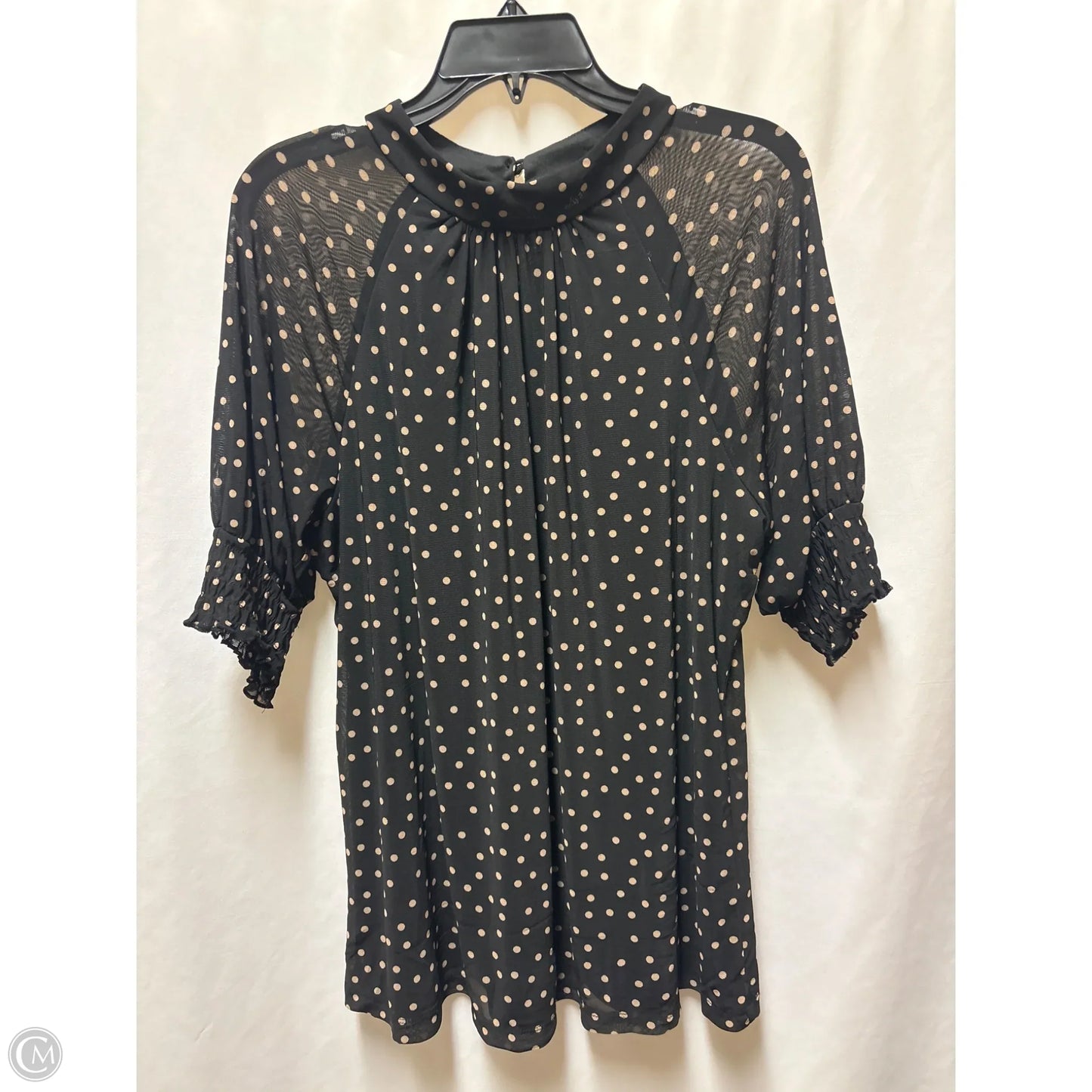 Top Short Sleeve By Perseption Concept In Black, Size: Xl