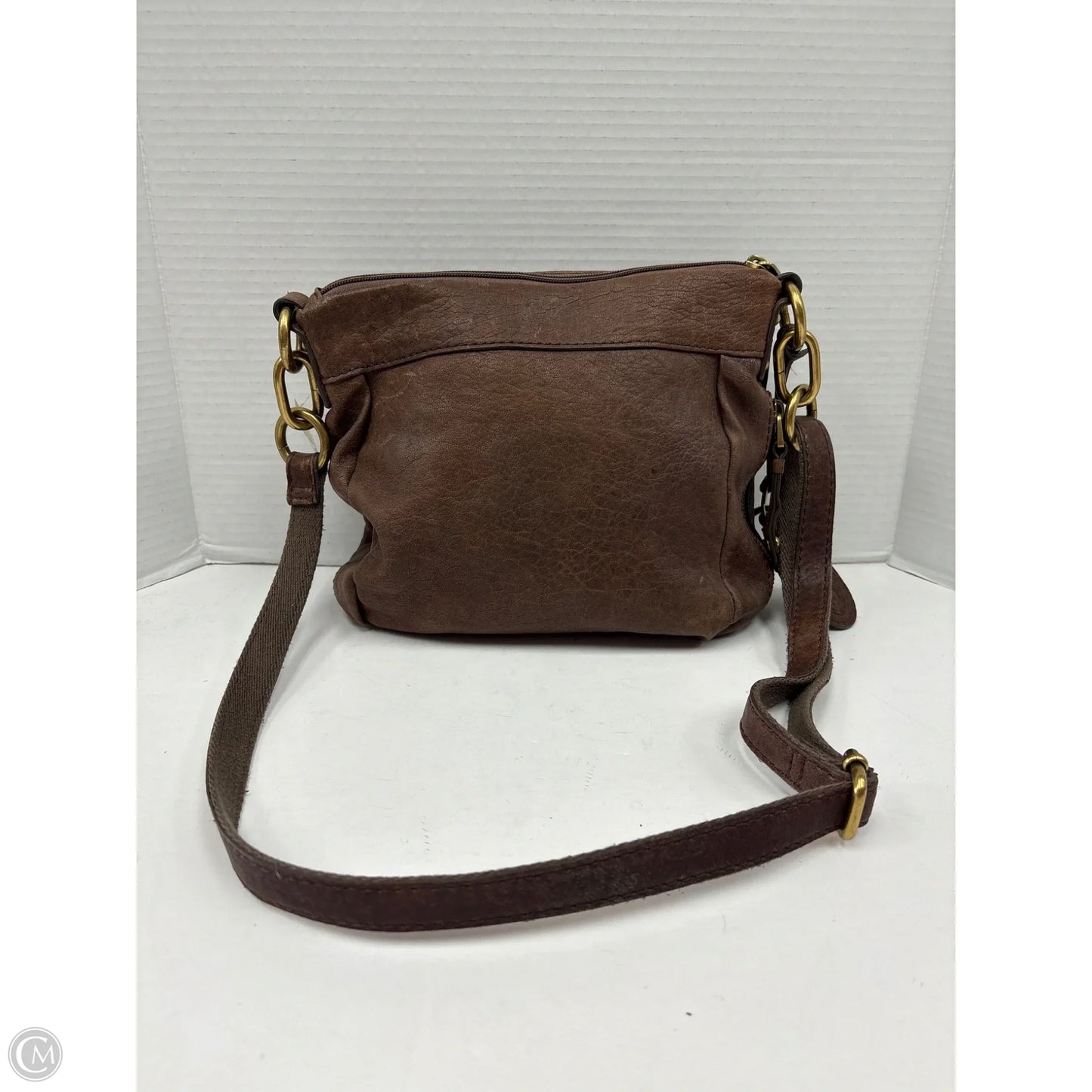 Crossbody Leather By Fossil, Size: Medium