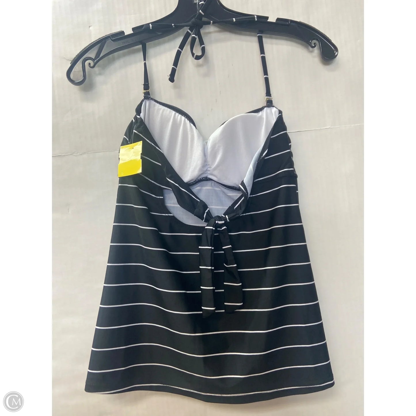Swimsuit Top By Clothes Mentor In Black & White, Size: M