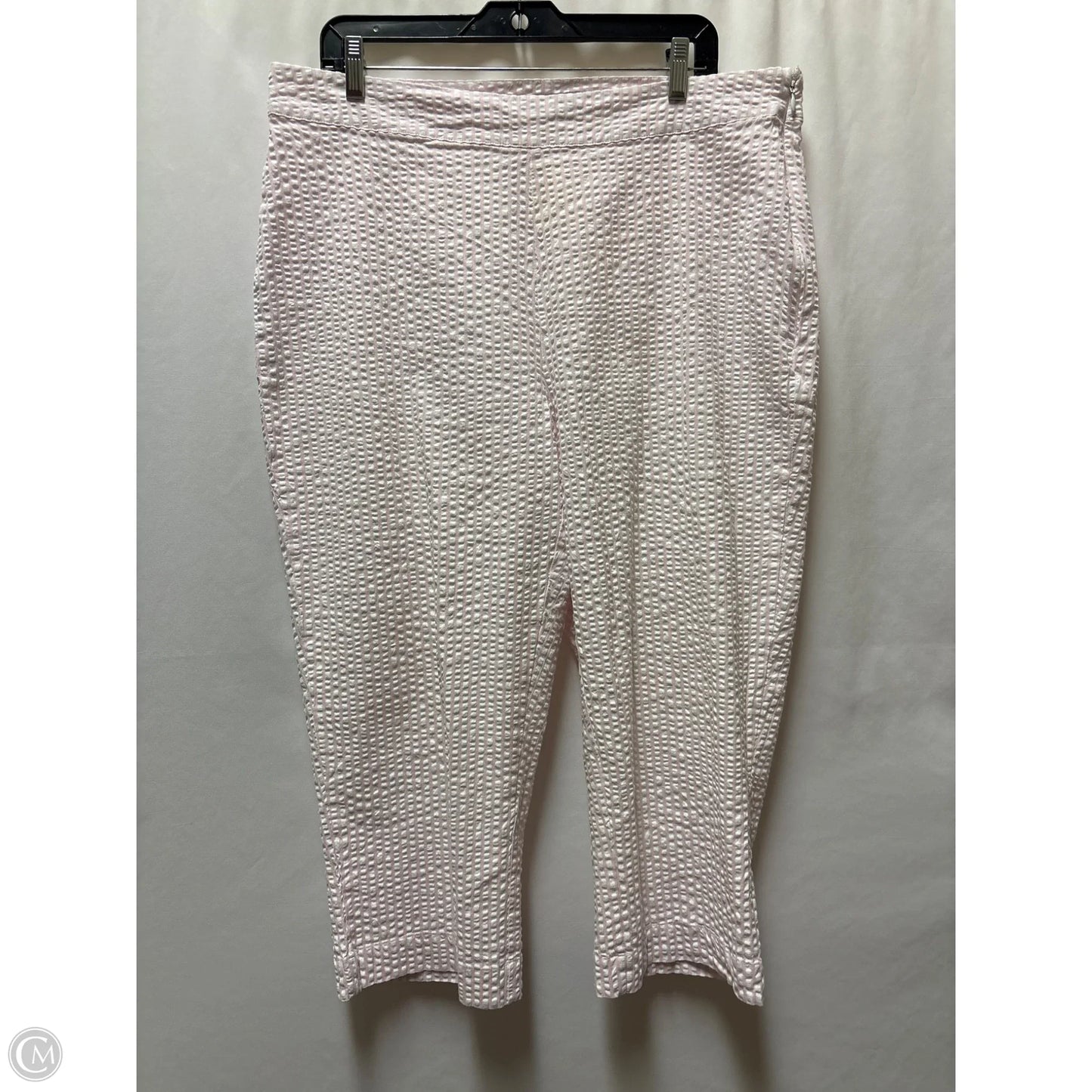 Capris By Kim Rogers In Pink & White, Size: 14