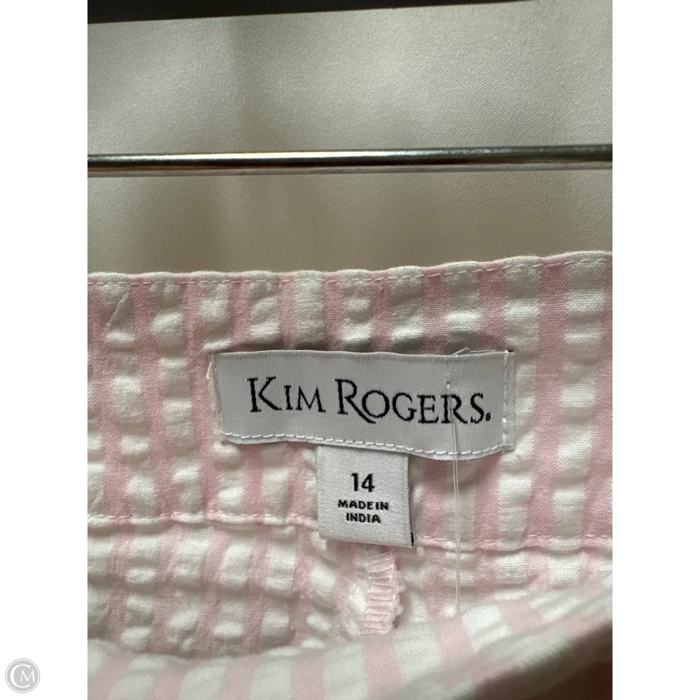 Capris By Kim Rogers In Pink & White, Size: 14