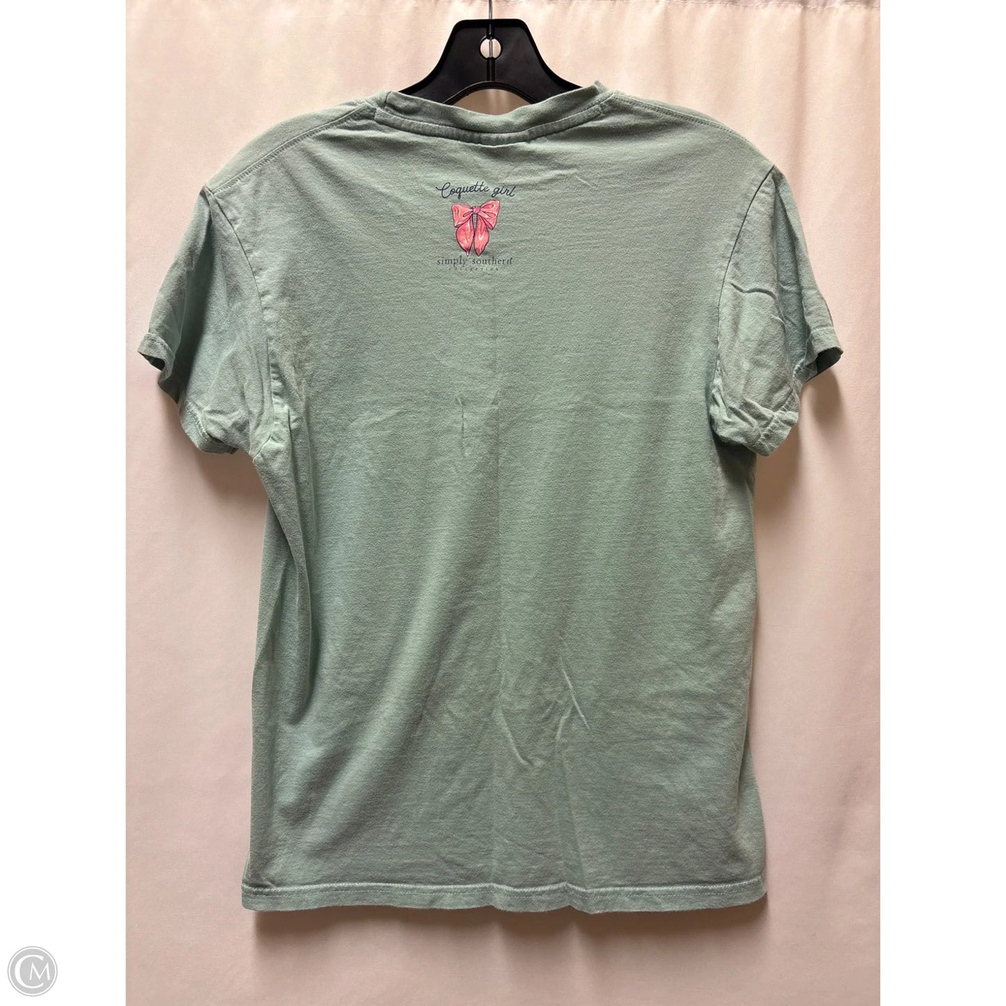 Top Short Sleeve By Simply Southern In Green, Size: S