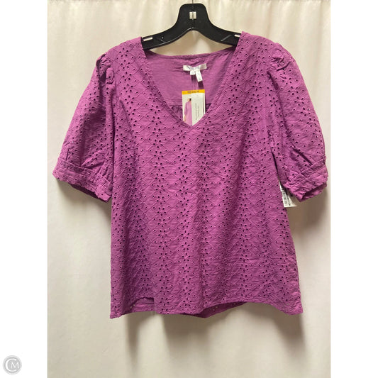 Top Short Sleeve By Draper James In Purple, Size: M