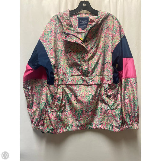 Jacket Windbreaker By Simply Southern In Pink, Size: Xl