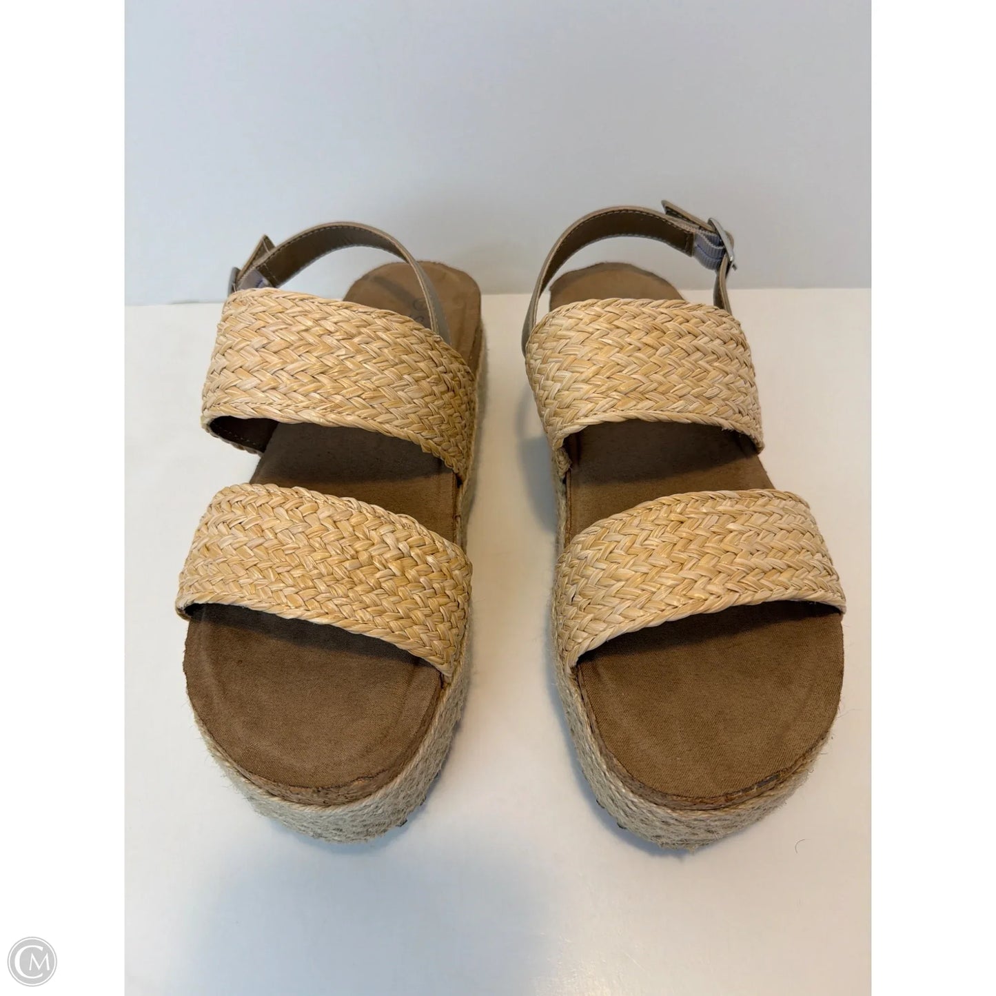 Sandals Heels Block By Serra In Tan, Size: 7