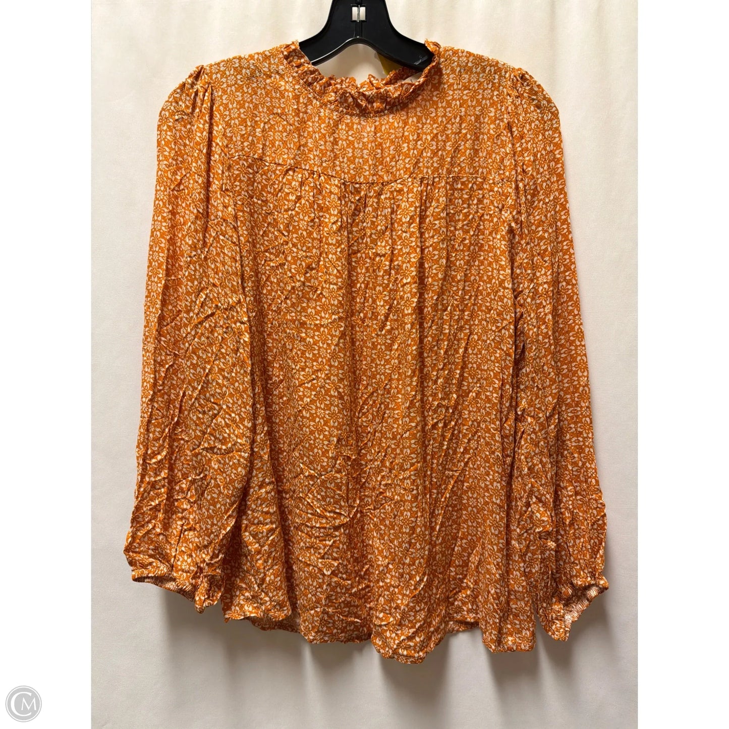 Top Long Sleeve By Les Amis In Orange, Size: S