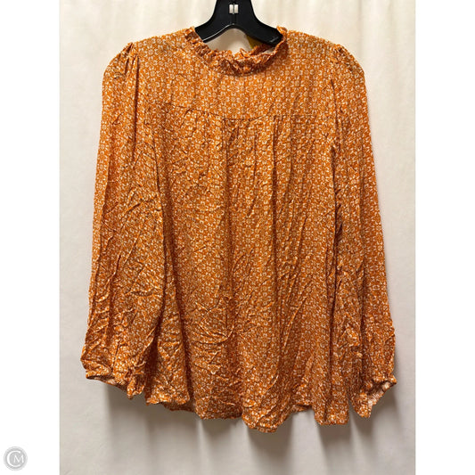 Top Long Sleeve By Les Amis In Orange, Size: S