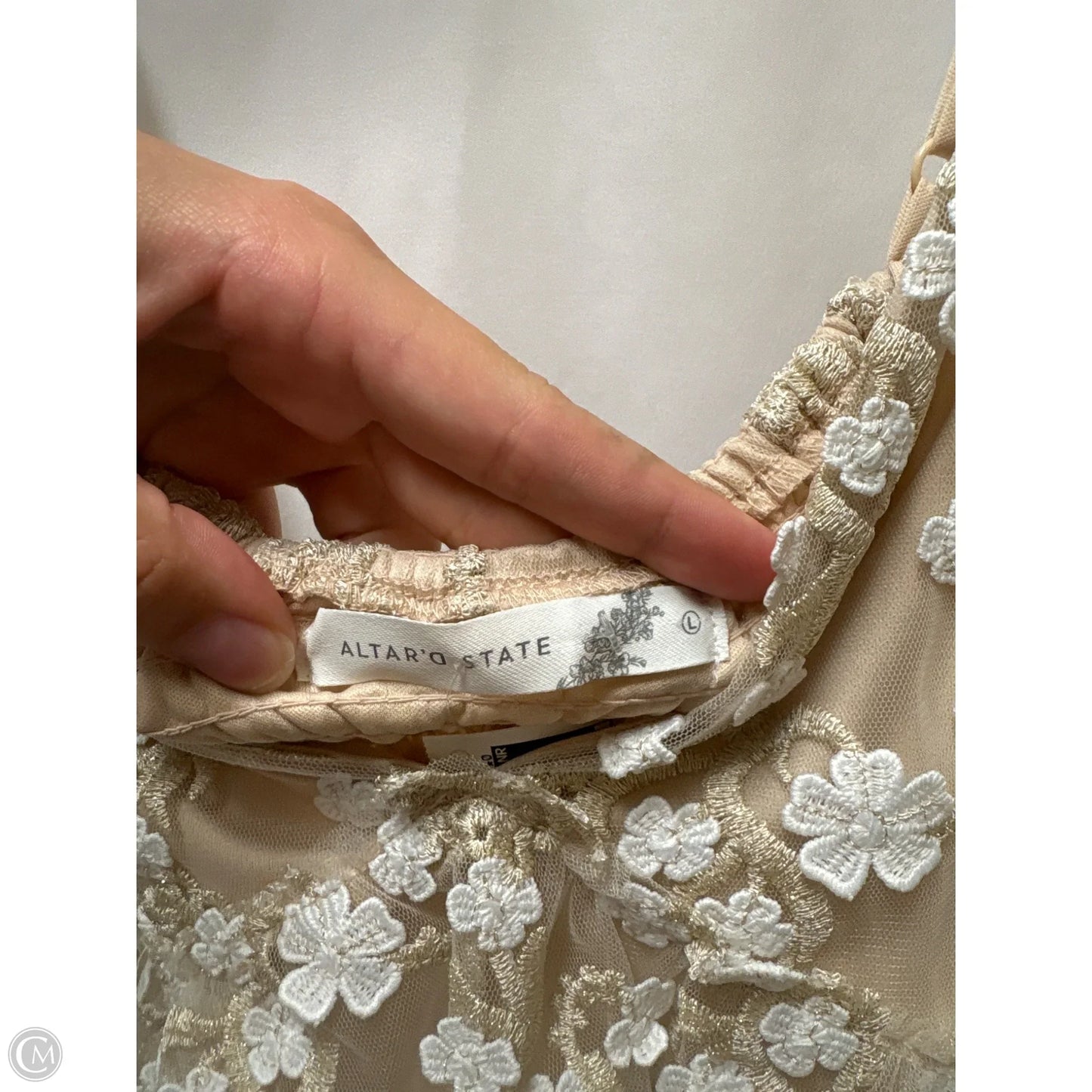 Top Sleeveless By Altard State In Cream & Tan, Size: L