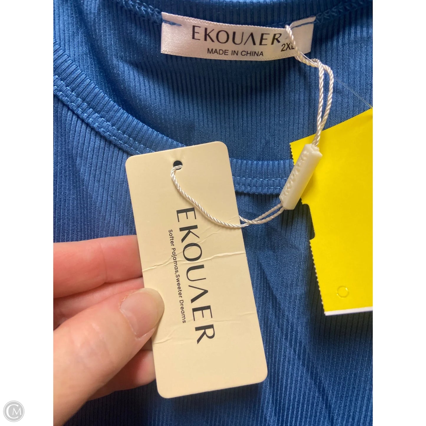 Pants Set 2pc By Ekouaer In Blue, Size: 2x