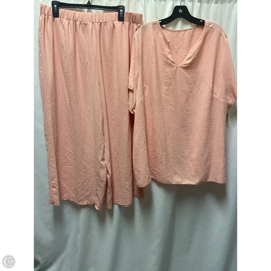 Pants Set 2pc By Shein In Pink, Size: 2x