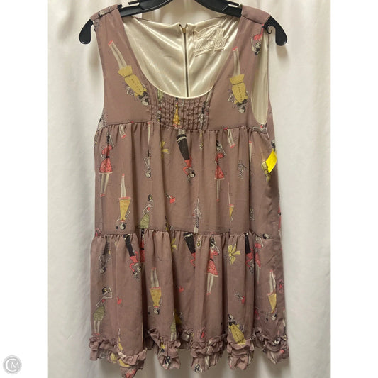 Top Sleeveless By Clothes Mentor In Brown, Size: L