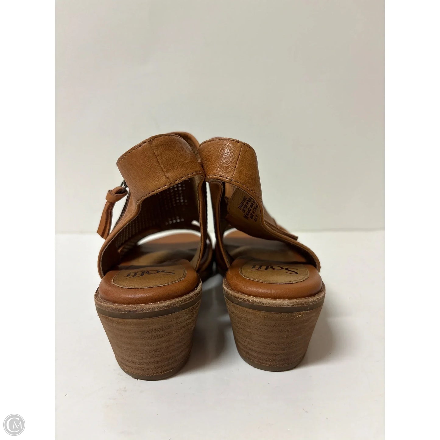 Sandals Heels Block By Sofft In Brown, Size: 9
