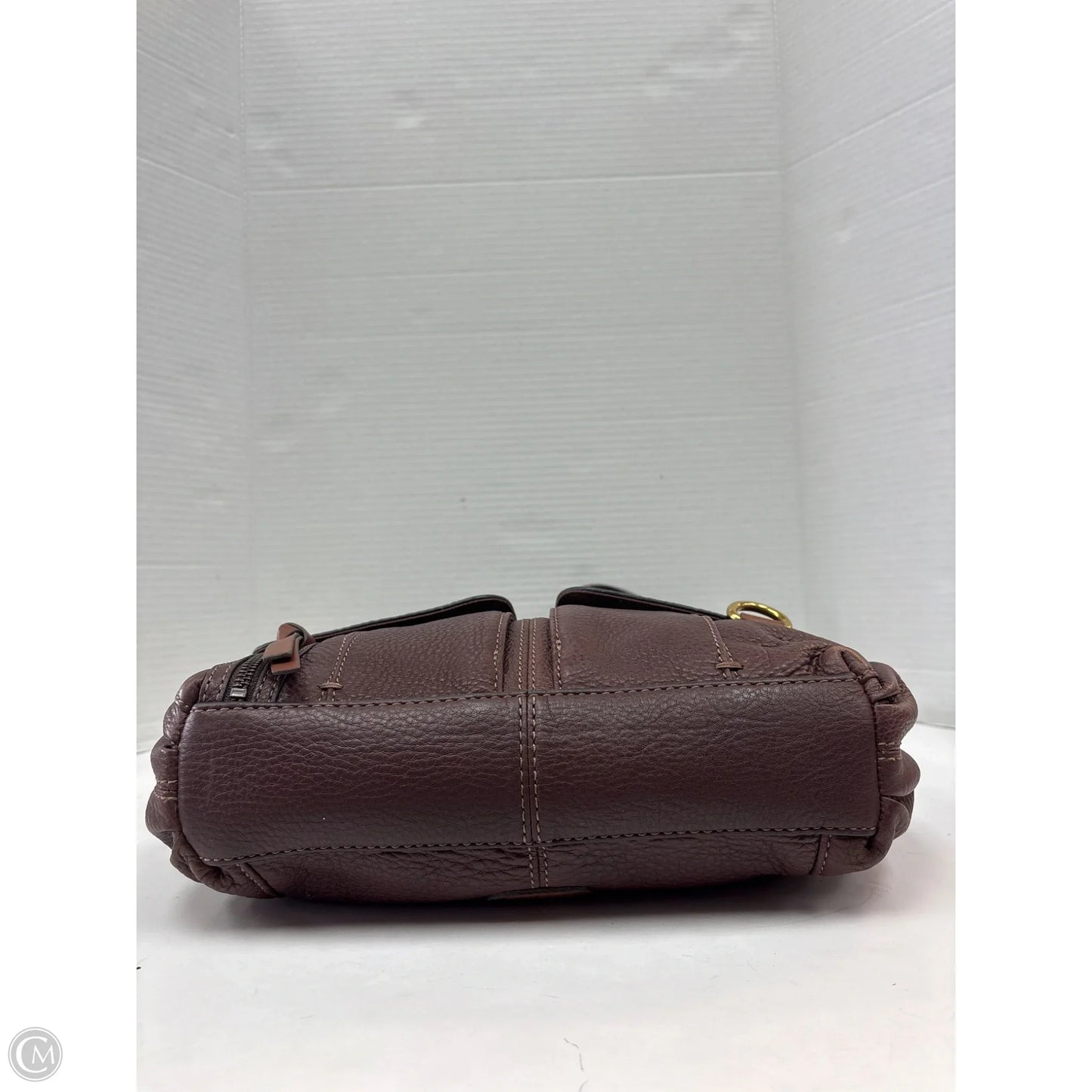 Handbag Leather By Fossil, Size: Large