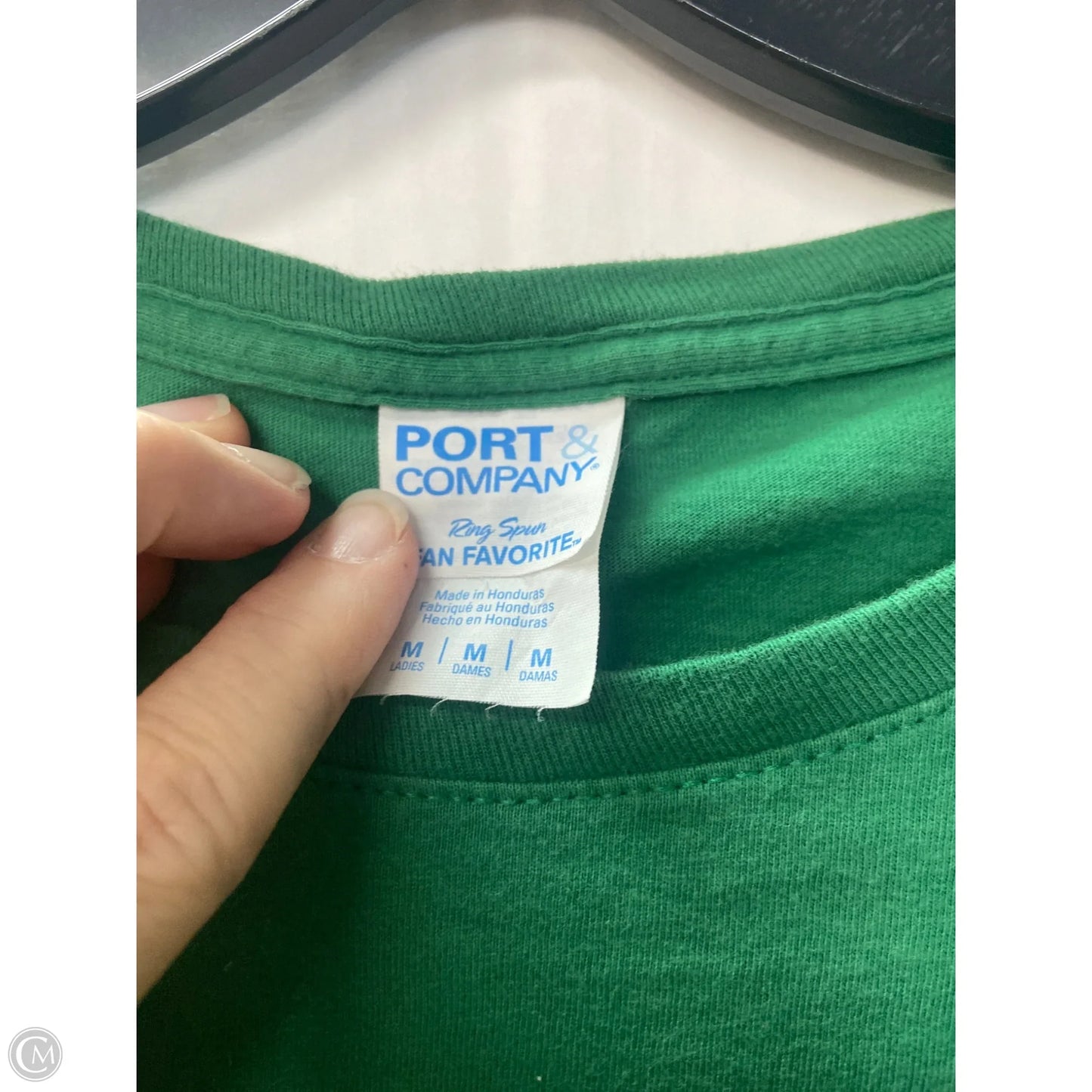 Top Short Sleeve By Port & Company In Green, Size: M