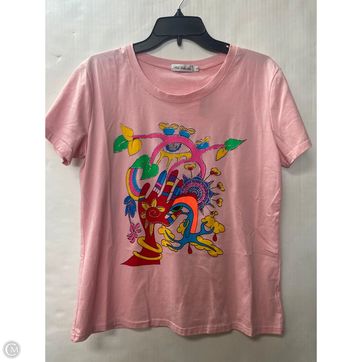 Top Short Sleeve By Clothes Mentor In Pink, Size: L