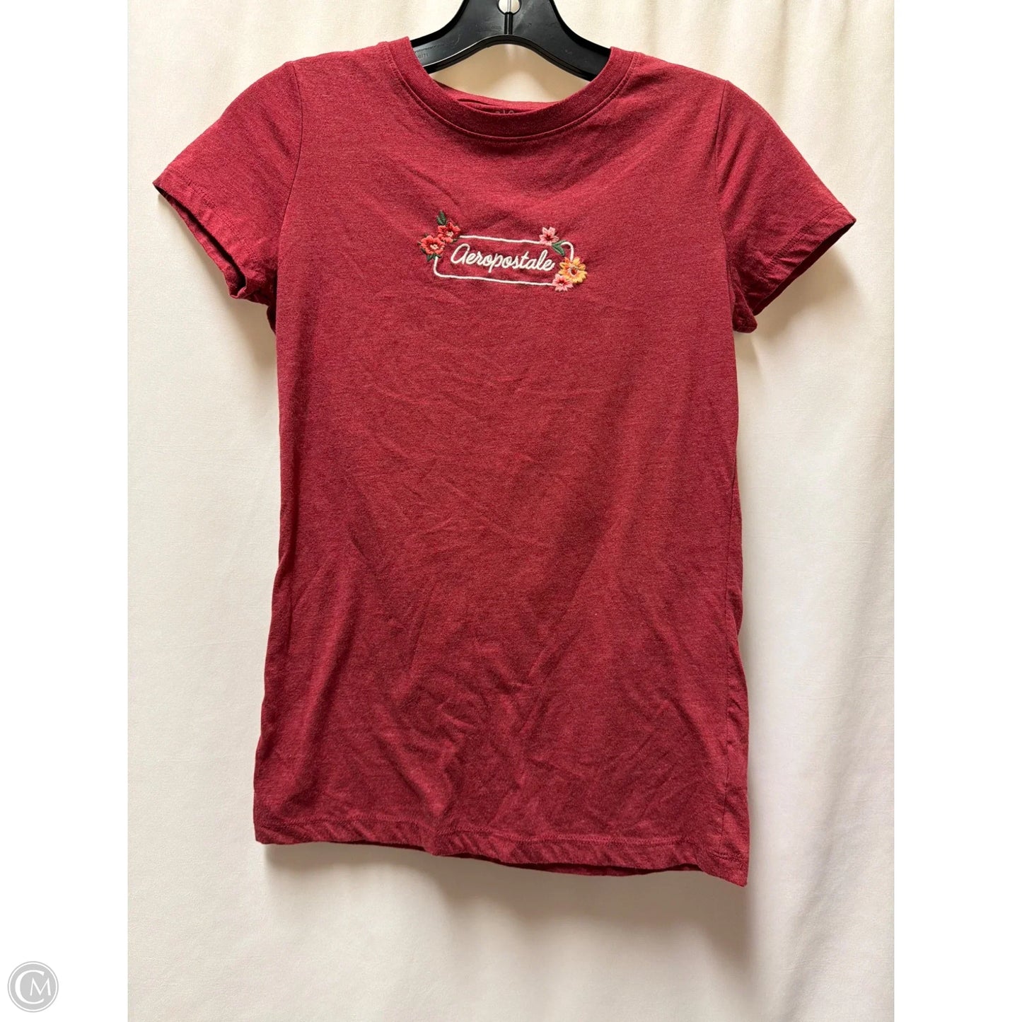 Top Short Sleeve By Aeropostale In Maroon, Size: M