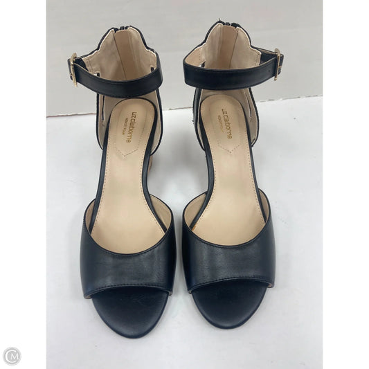 Sandals Heels Block By Liz Claiborne In Black, Size: 7
