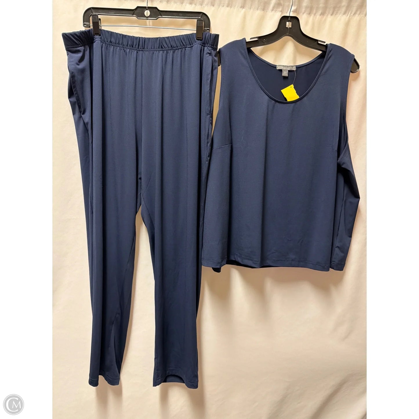 Pants Set 2pc By Jessica London In Navy, Size: 1x